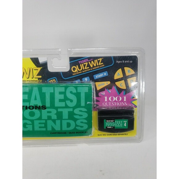 VTG Tiger Quiz Wiz 1001 Questions Greatest Sports Legends Cartridge & Book 4 - Picture 3 of 12